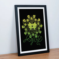 Jnglst Soundsystem Art Black Frame