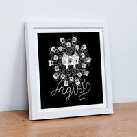 Jnglst Soundsystem Art White Frame