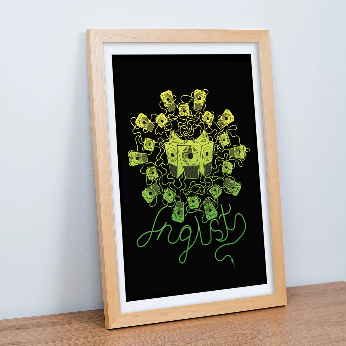 Jnglst Soundsystem Art Wooden Frame