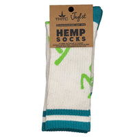 Jnglst X THTC White and Blue Hemp Socks