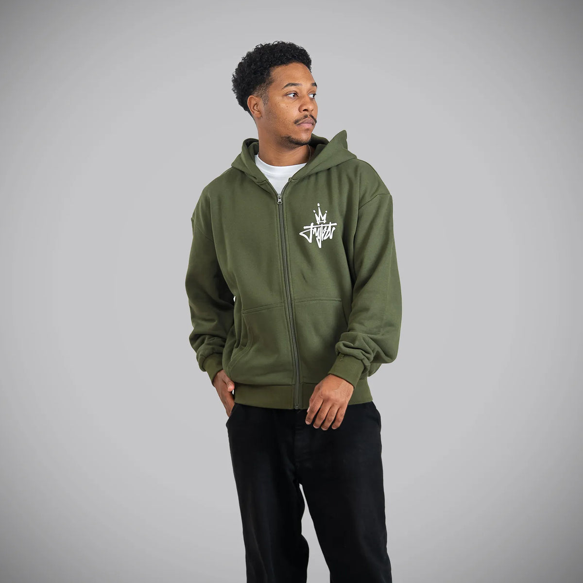Jnglst VIP Zip Hoody khaki green