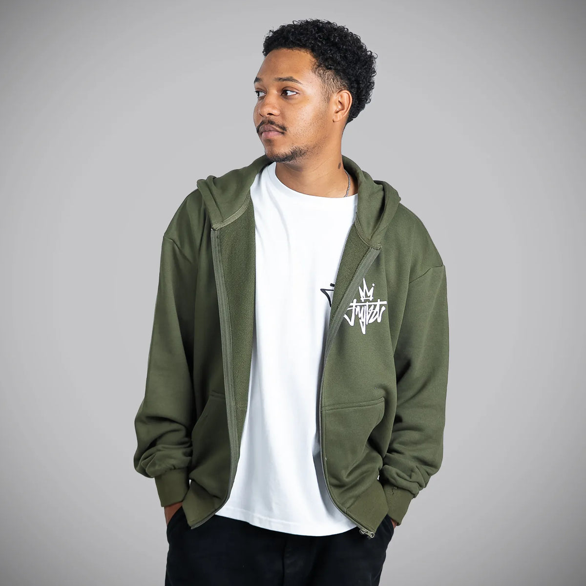 Jnglst VIP Zip Hoody Khaki