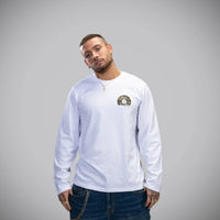 White Long Sleeve Junglist Vinyl T-Short