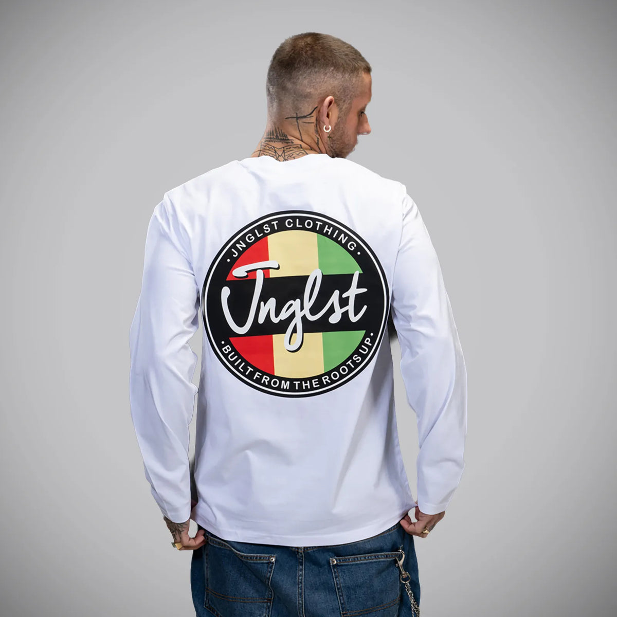 Roots Up White Long Sleeve T-Shirt
