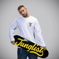 White Junglist Splatter Long Sleeve T-Shirt