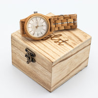 Wooden Junglist Watch on Bamboo Case