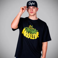 Relaxed Fit Junglist Massive Black T-Shirt