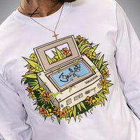 White Jungle Walkman Long Sleeve T Shirt