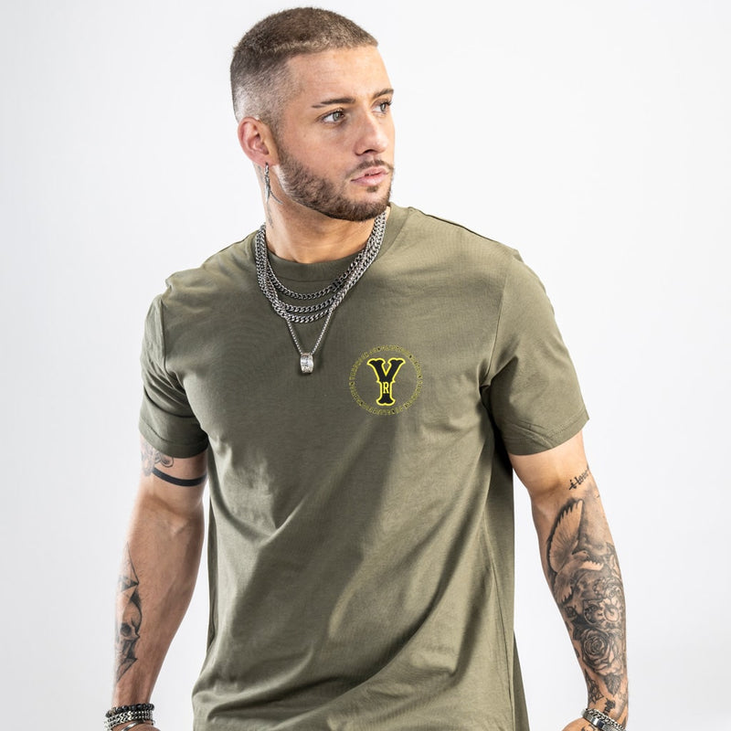 khaki army green vintage yardrock junglist t shirt