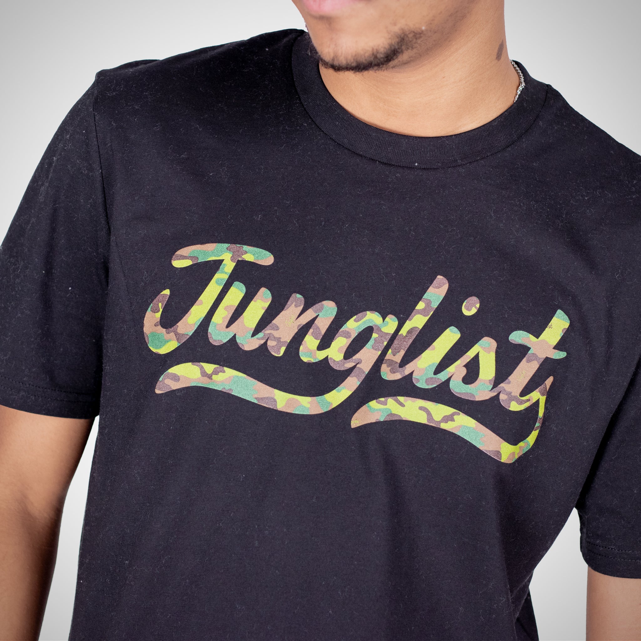 Junglist Camo Script Remix with Vowels close up