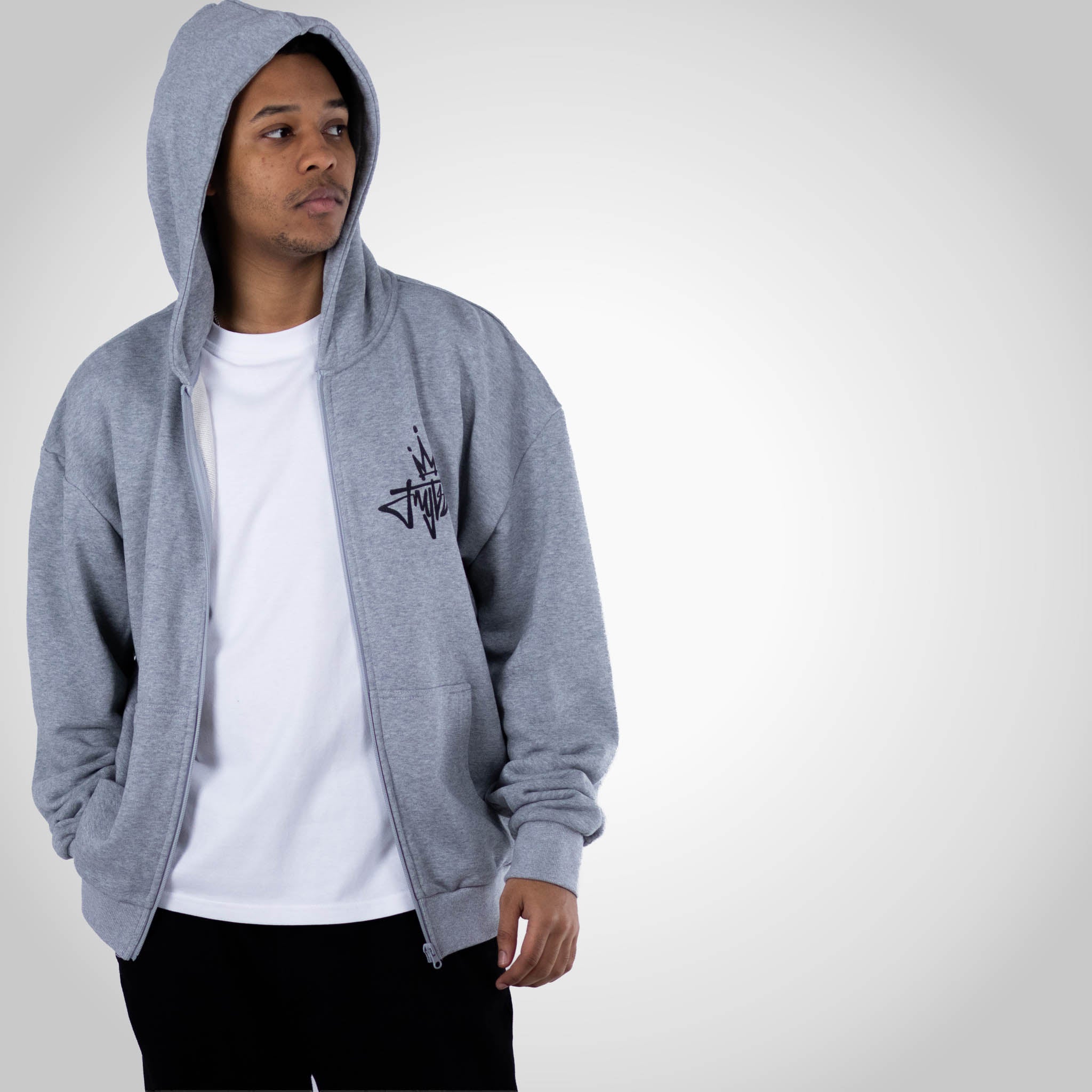 Royalty Crown Grey Zip Hoody