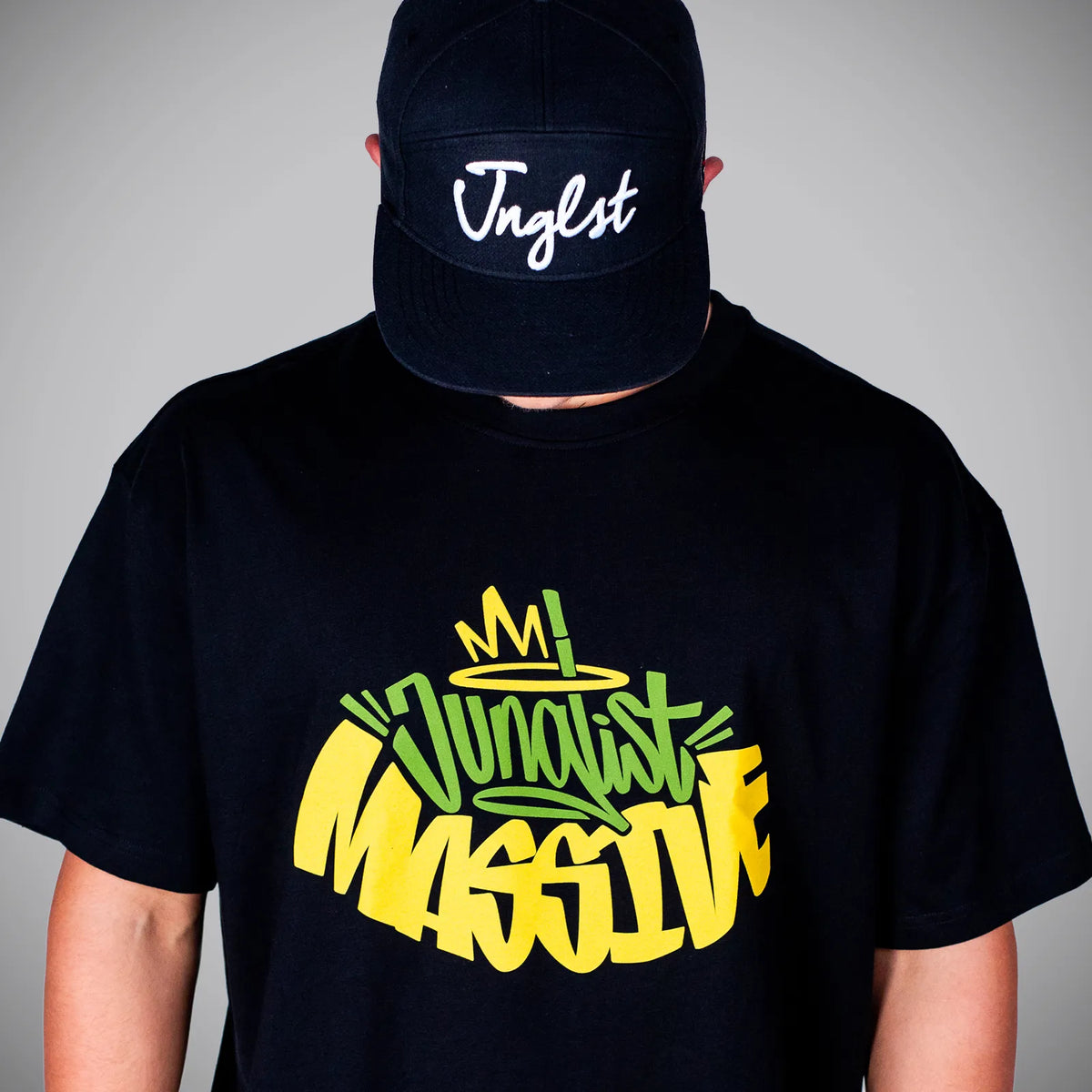 Relaxed Fit Junglist Massive Black T-Shirt