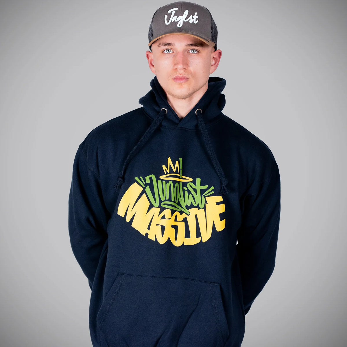 Navy Junglist Massive Pullover Hoody