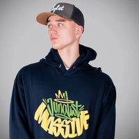 Navy Junglist Massive Pullover Hoody