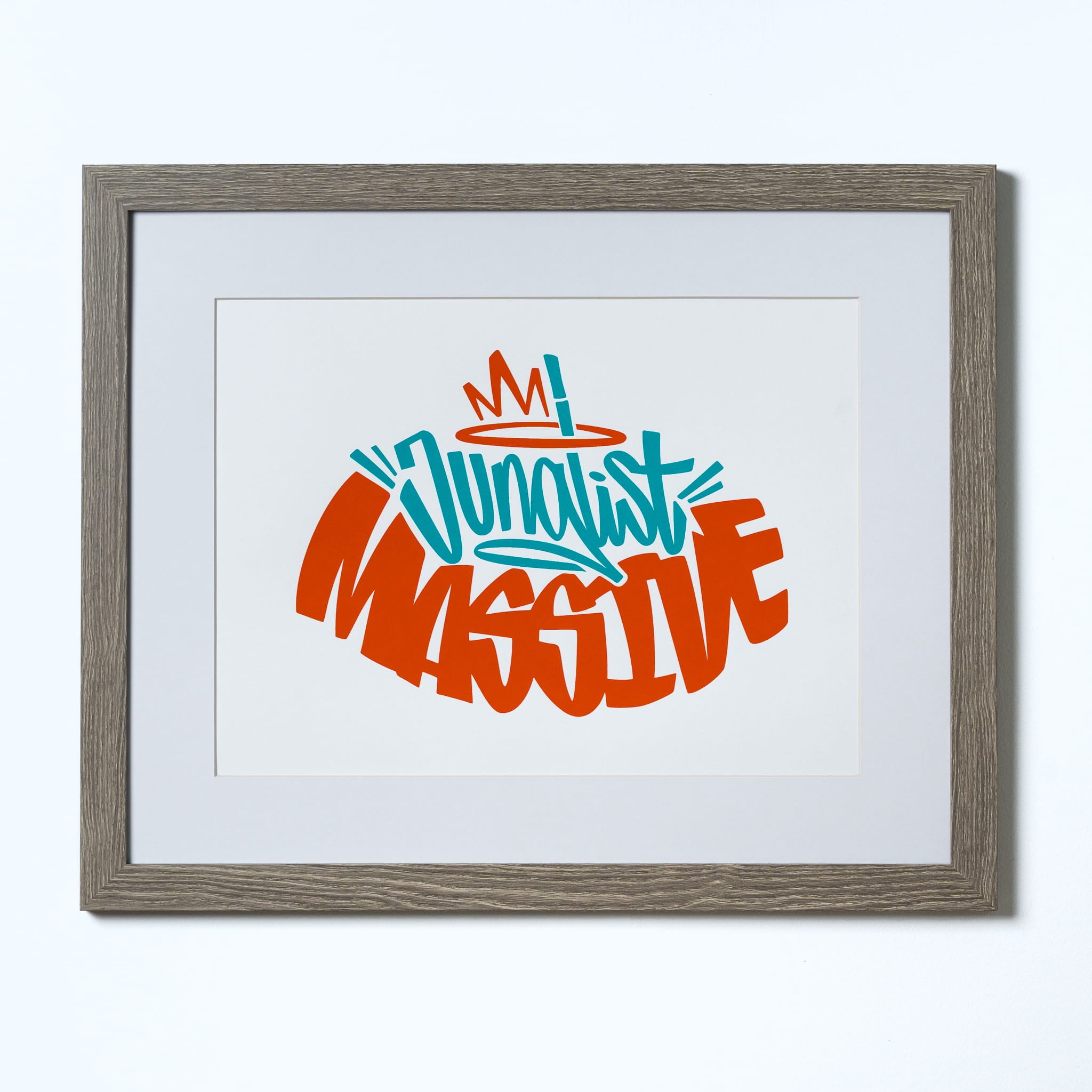 Junglist Massive Orange & Blue Ltd Edition Framed Artwork
