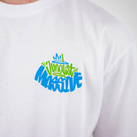 Junglist Massive Relaxed Fit White tee front print