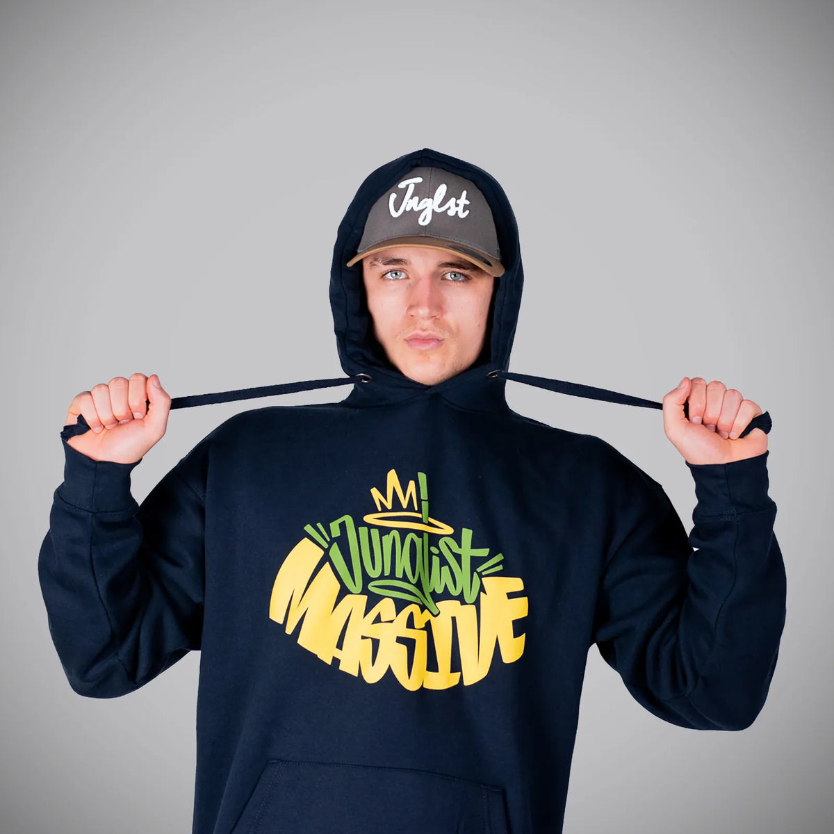 Navy Junglist Massive Pullover Hoody