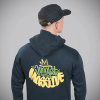 Junglist Massive DnB Navy Hoody back print in large