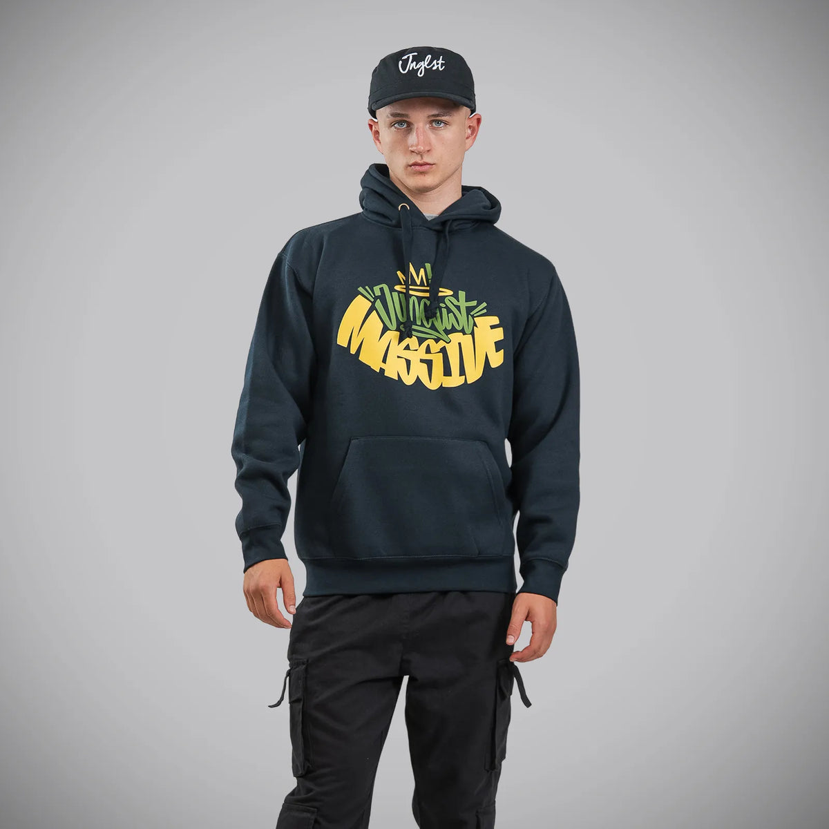 Navy Junglist Massive Pullover Hoody