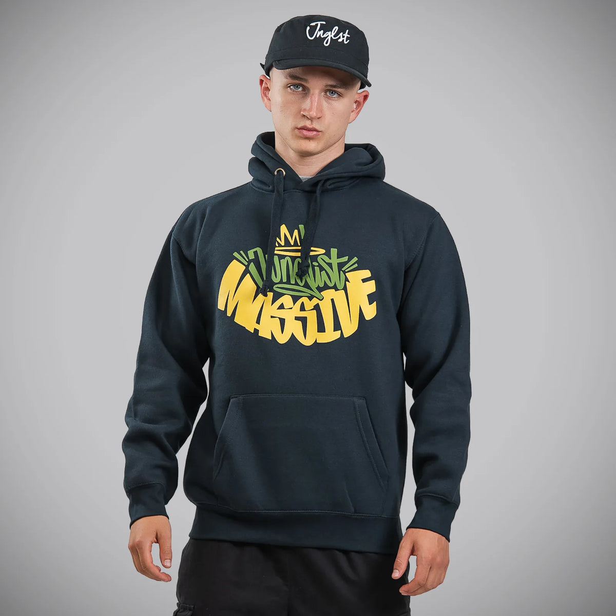 Navy Junglist Massive Pullover Hoody