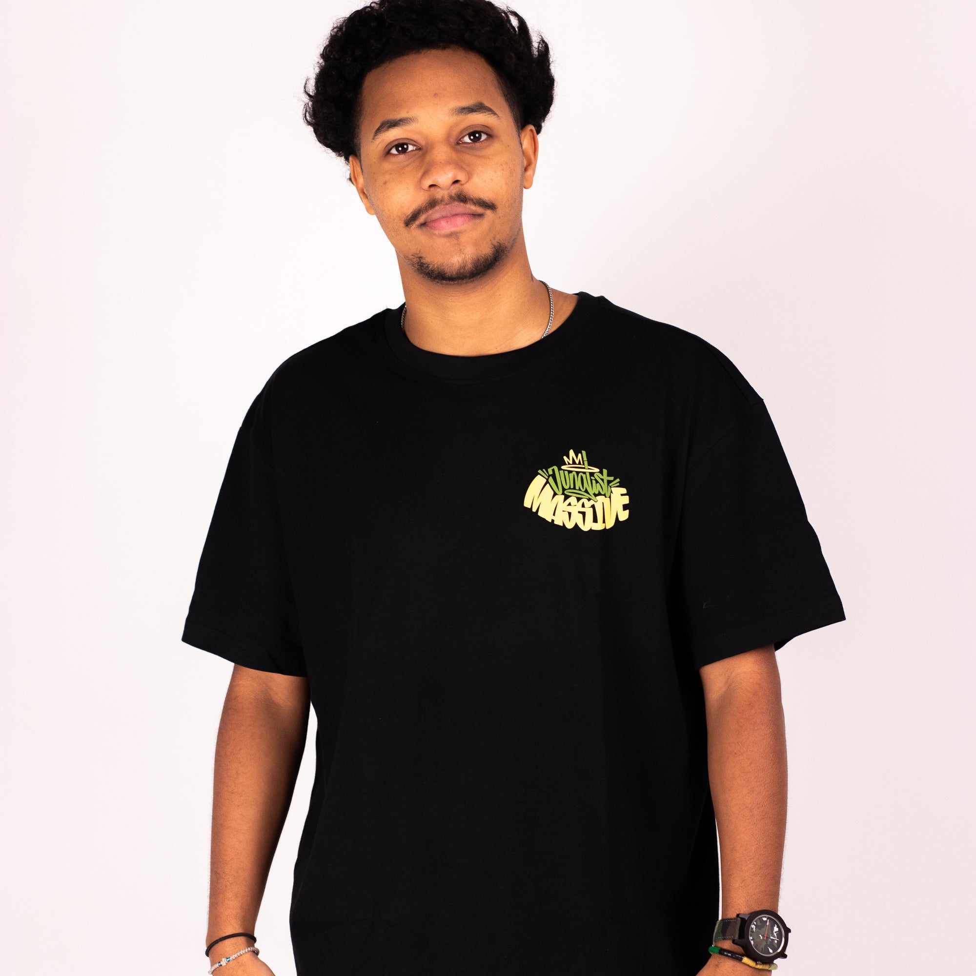 Oversized Junglist Massive Black T-Shirt