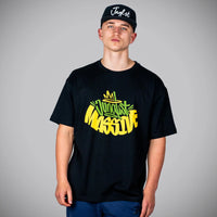 Relaxed Fit Junglist Massive Black T-Shirt