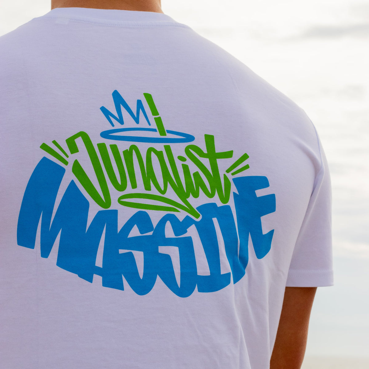 White Junglist Massive Back Print