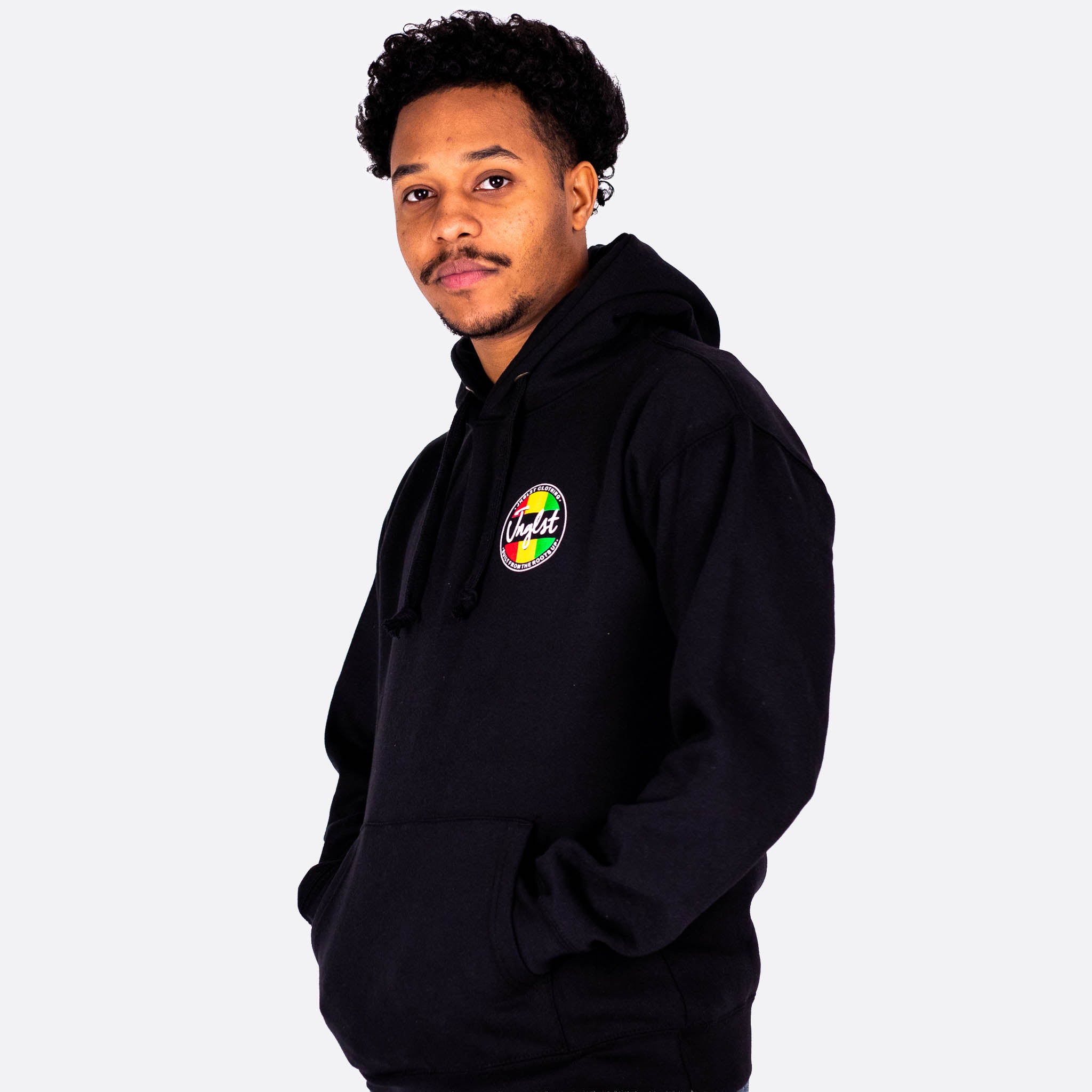 Black Junglist Roots Up Hoody