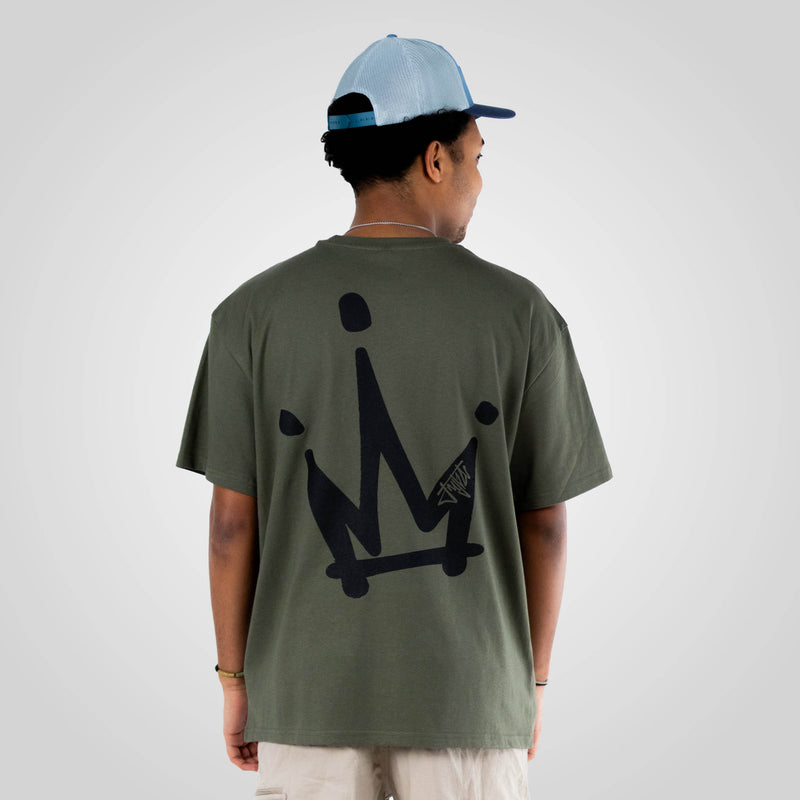 Royalty VIP crown Olive t shirt