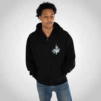 Royalty Crown Black Hoody worn by model