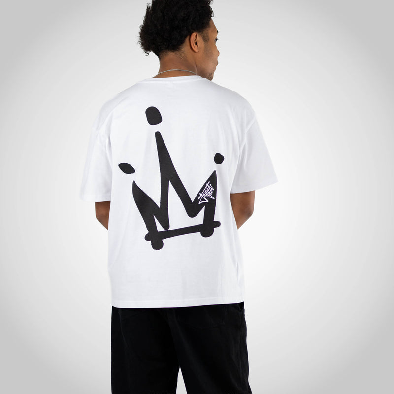 Royalty White Crown T Shirt worn by a Junglist
