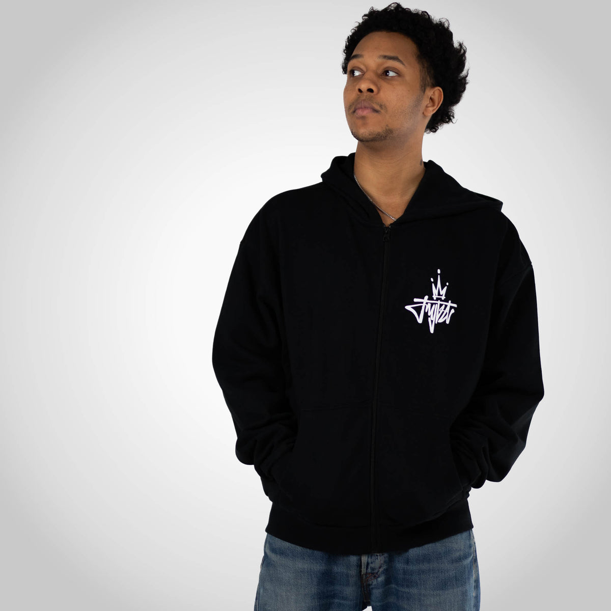 Royalty Crown Black Hoody Front
