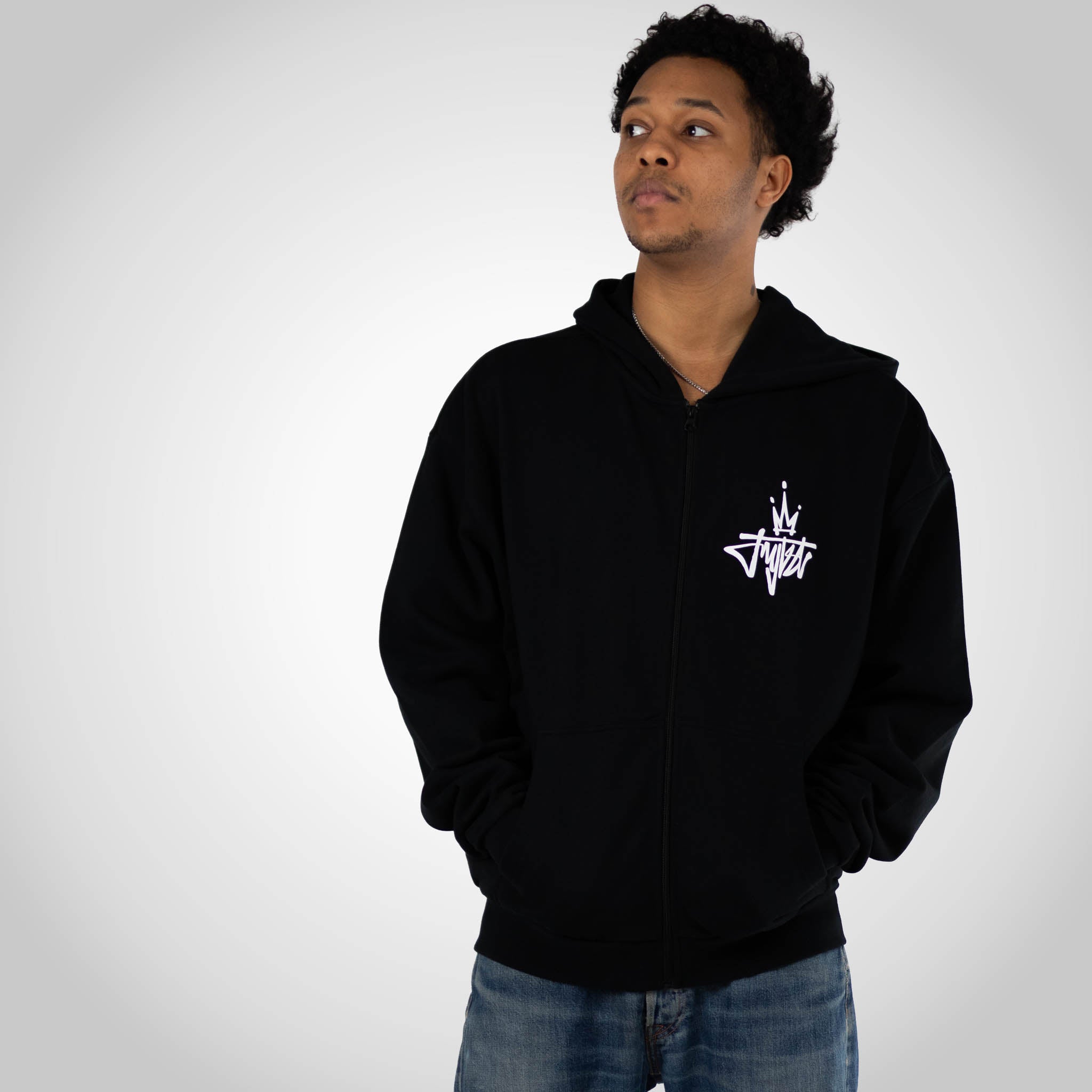 Royalty Crown Black Hoody Front