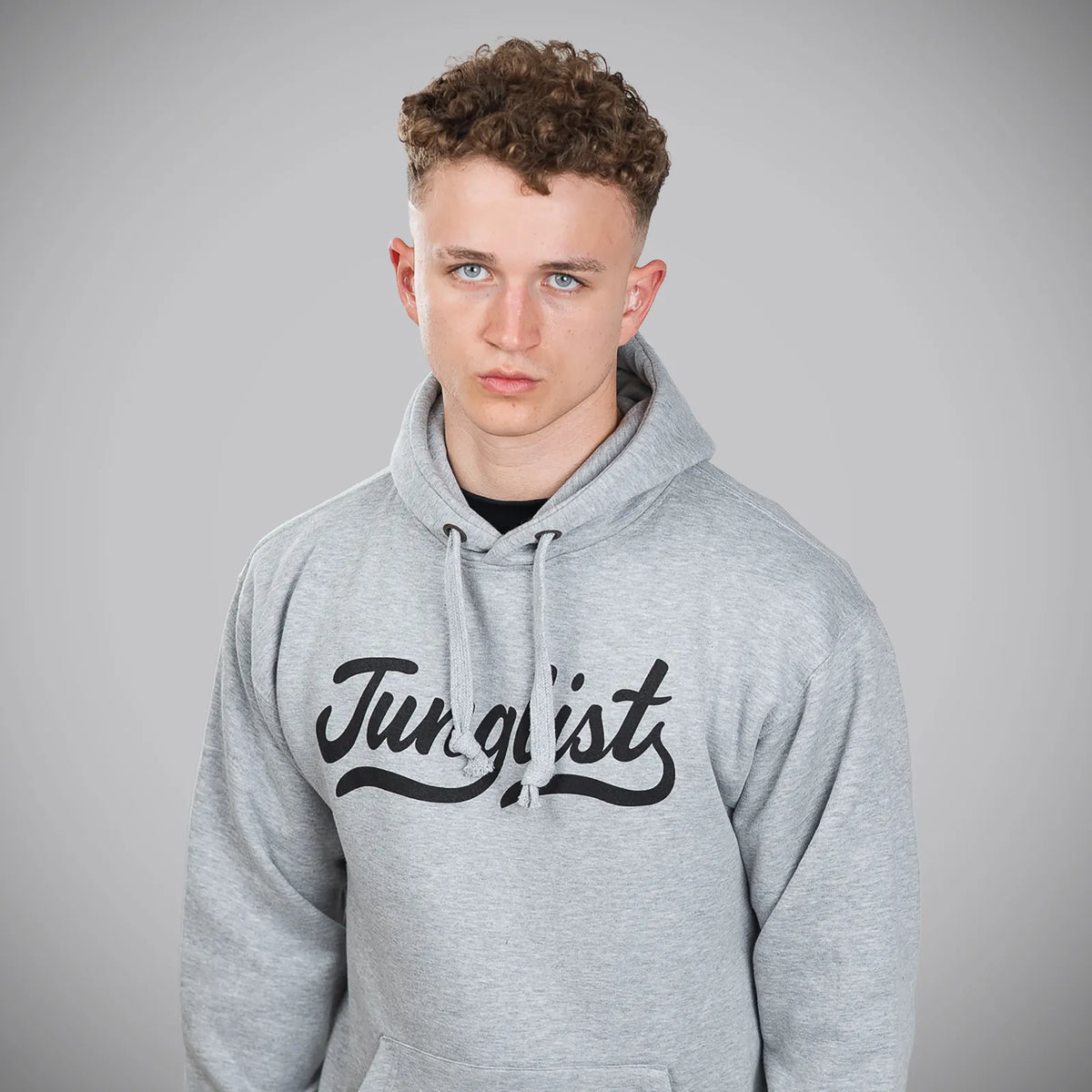 Junglist Remix Grey Hoody Front Print