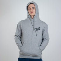 Rewired Smiley Junglist Grey Hoody with Jnglst front print