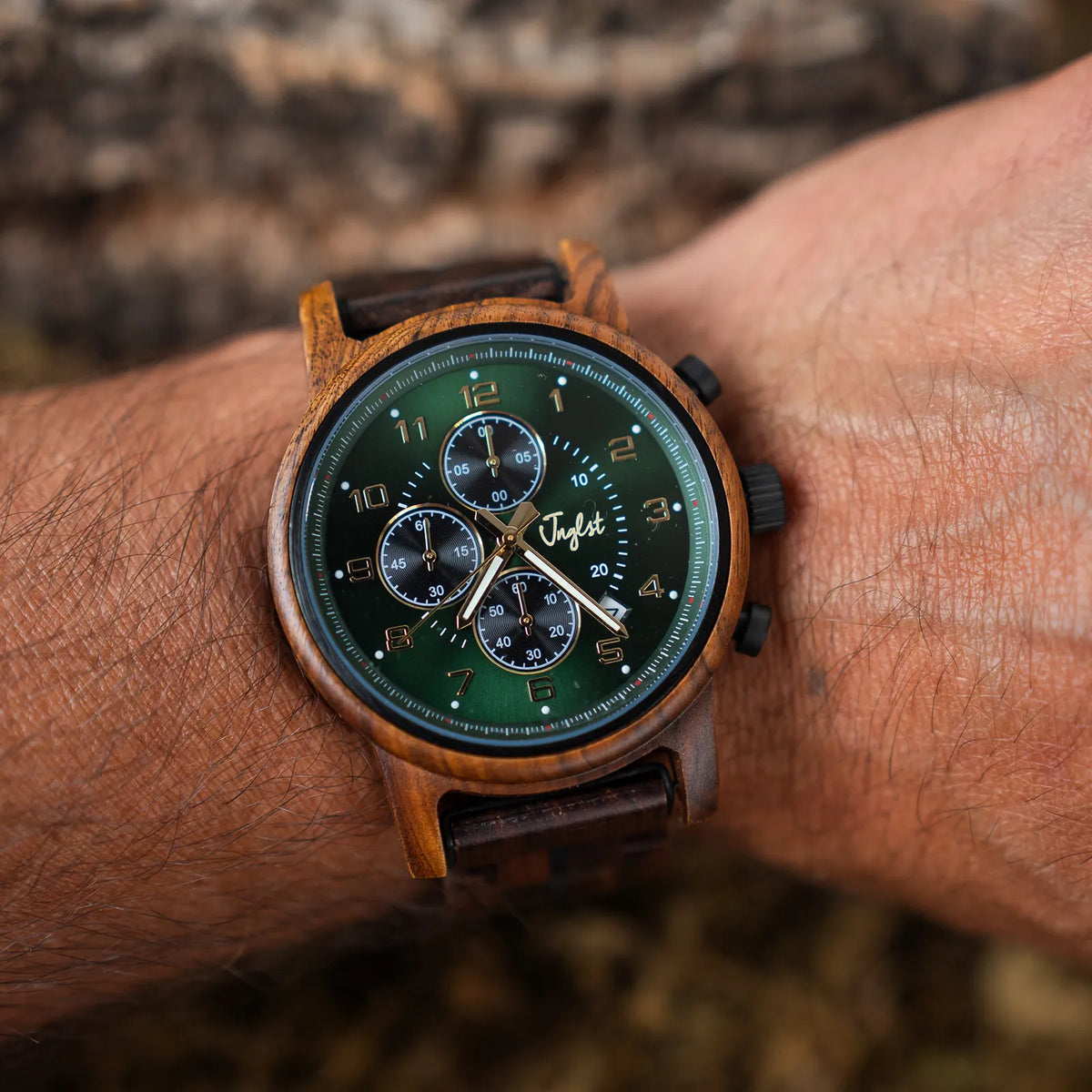 Jnglst Tiger Bamboo Watch