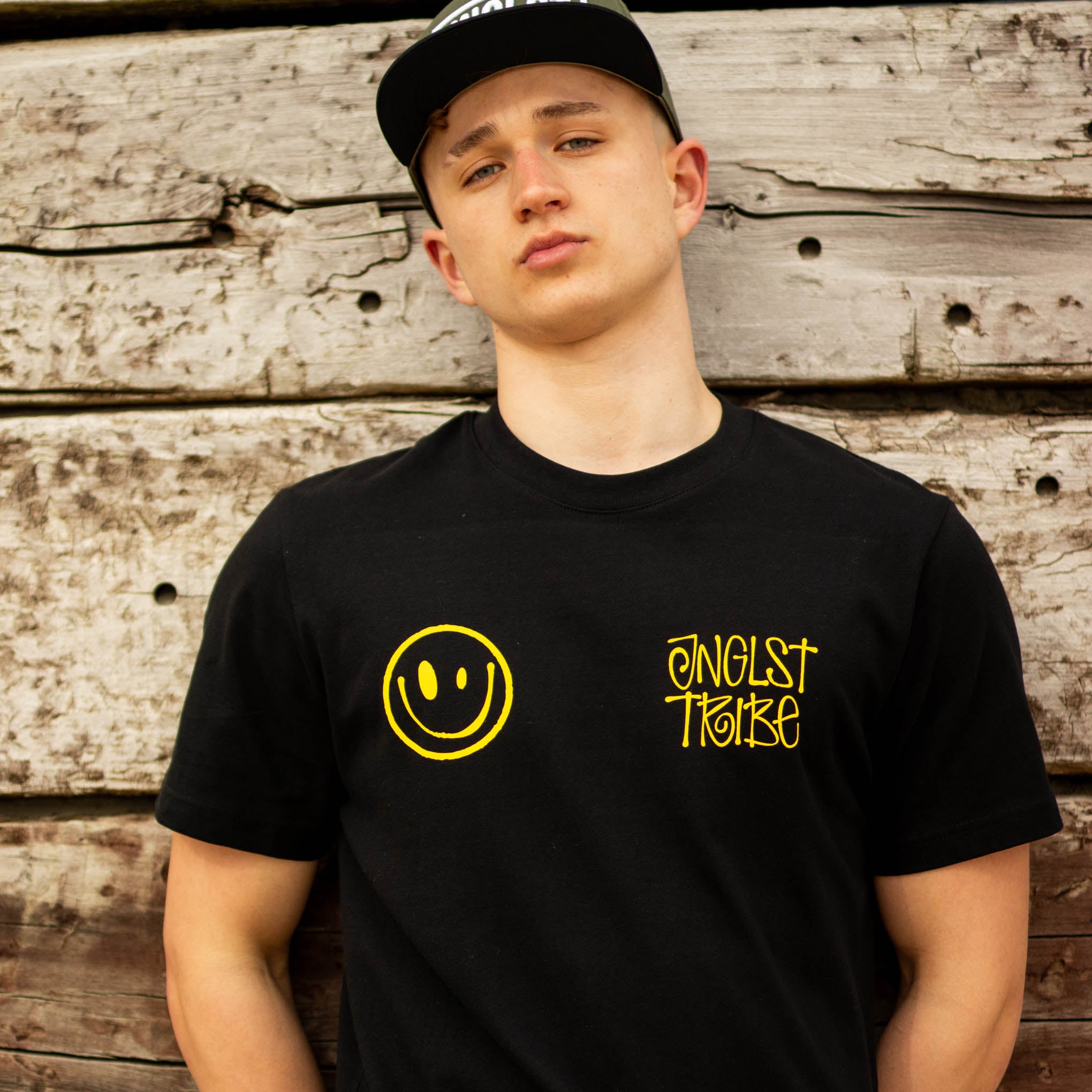 Jnglst Tribe Rewired Smiley T-Shirt Black