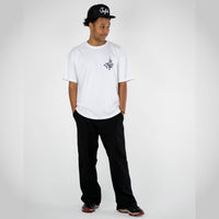 Royalty White Crown T Shirt worn by model