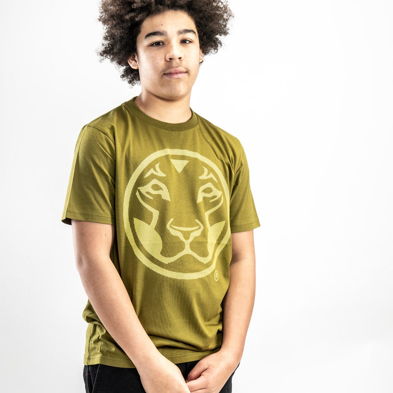 Khaki Junglist Lion Yardrock T Shirt