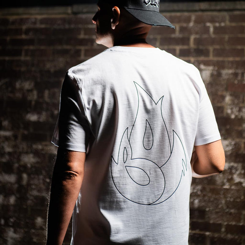 White Amber Shift Born Outta Fire Tee