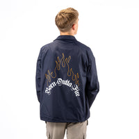Born Outta Fire Navy Coach Jacket