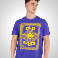 Old Skool Back in the Day Purple T-Shirt with Yellow print