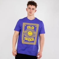 Old Skool Back in the Day Purple T-Shirt with Yellow print