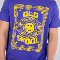 Old Skool Back in the Day Purple T-Shirt with Yellow print