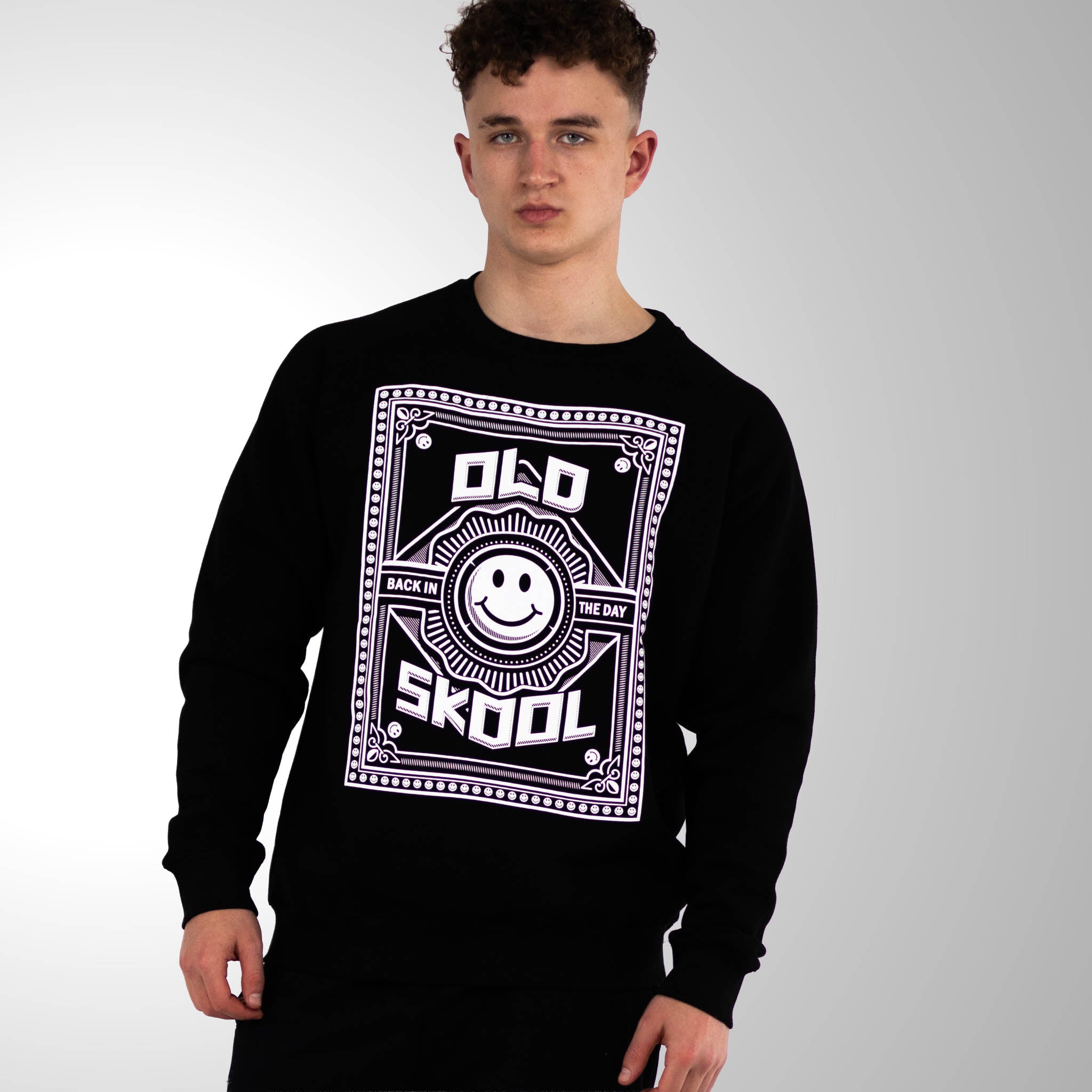 old skool rave sweatshirt black
