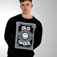 old skool rave sweatshirt worn by raver