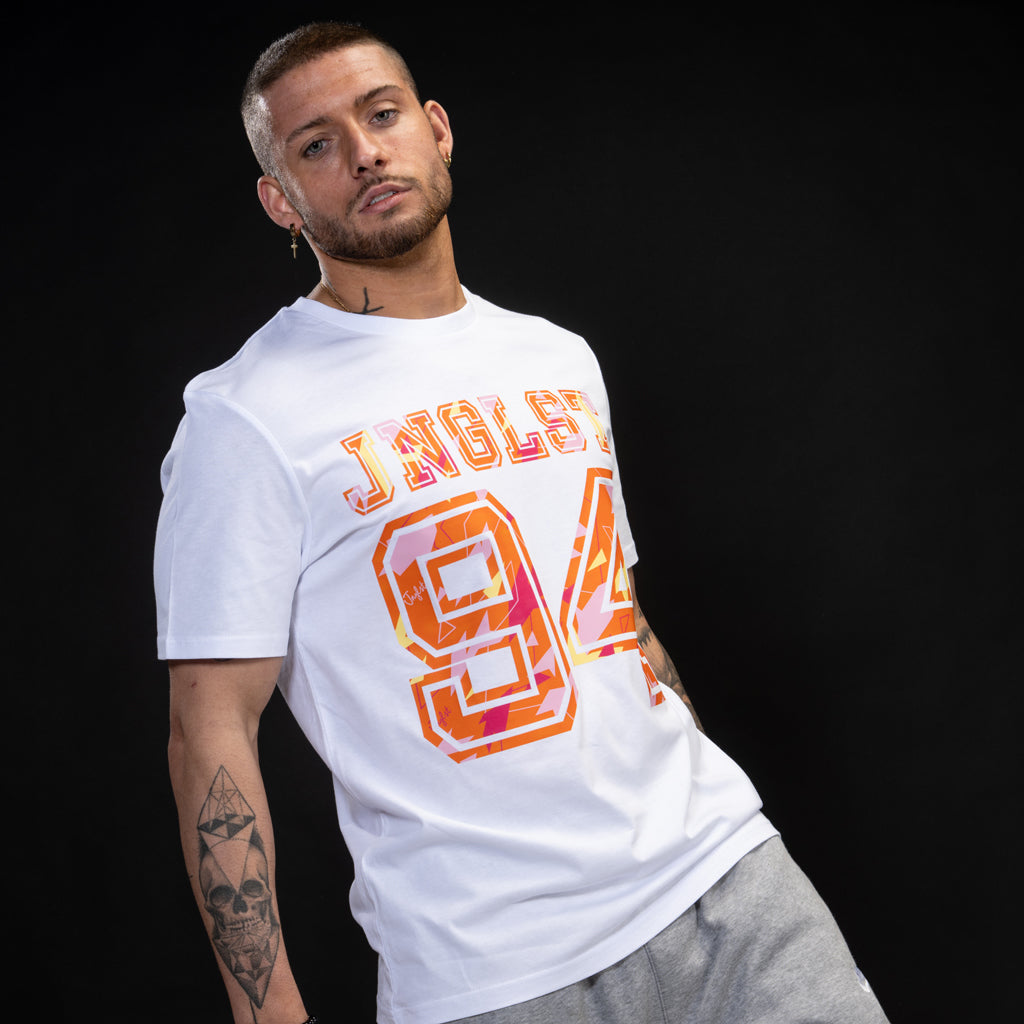 White Junglist 94 Orange Camo T Shirt