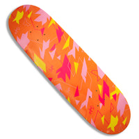 Orange Camo Skate Deck