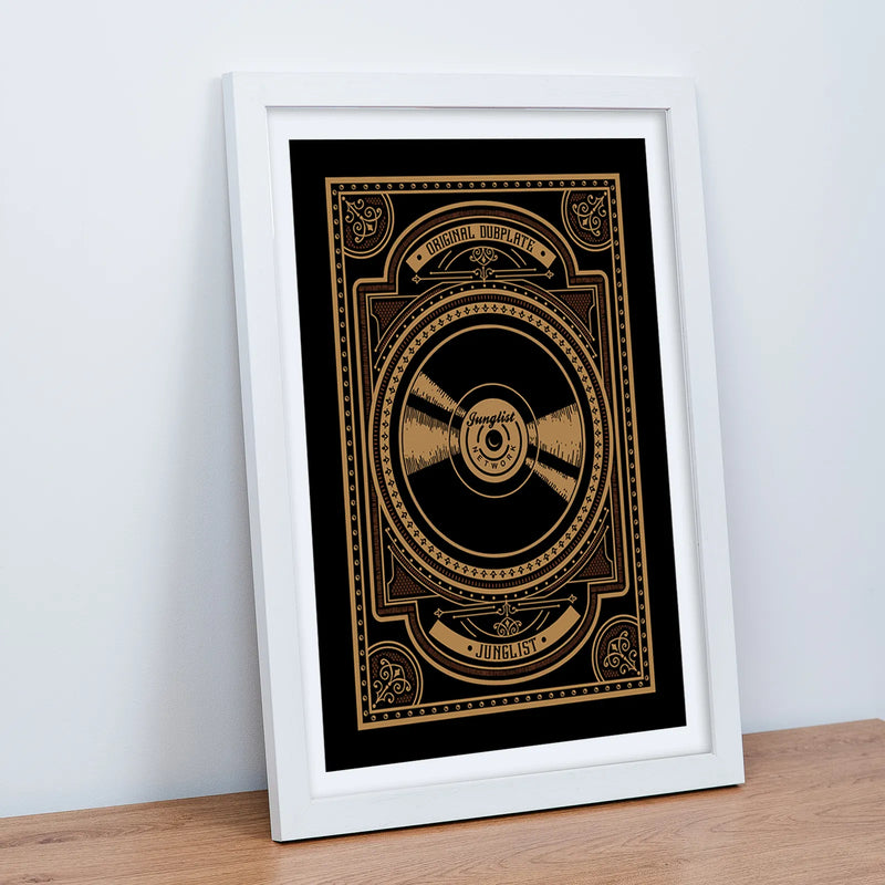 Original Dubplate Art Print White Frame