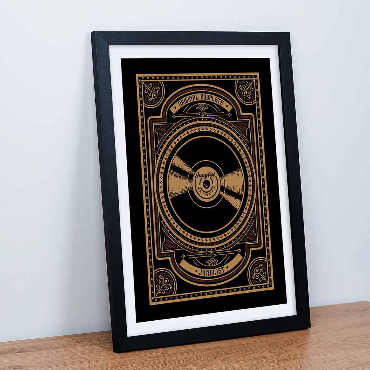 Original Dubplate Art Print Black Frame